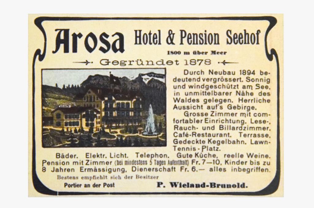 Hotel Seehof-Arosa Exterior foto